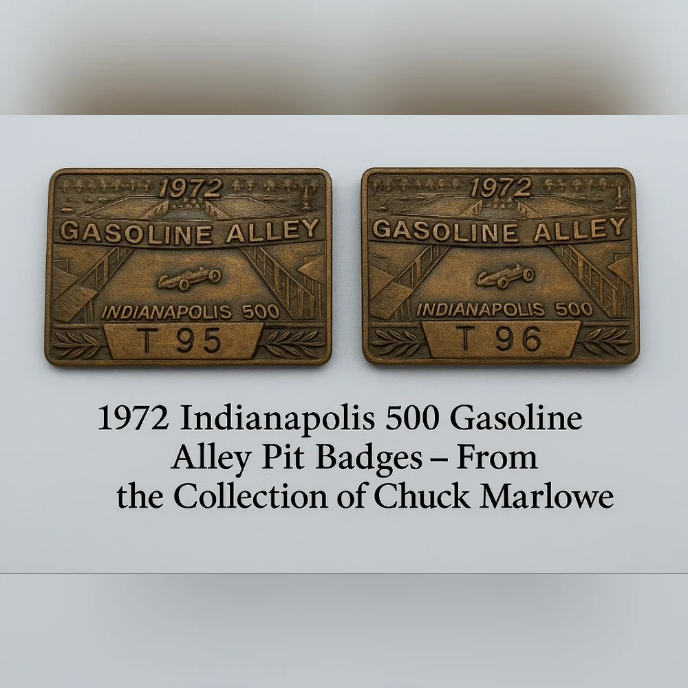 1972 Indianapolis 500 Gasoline Alley Pit Badges - Picture 1 of 4